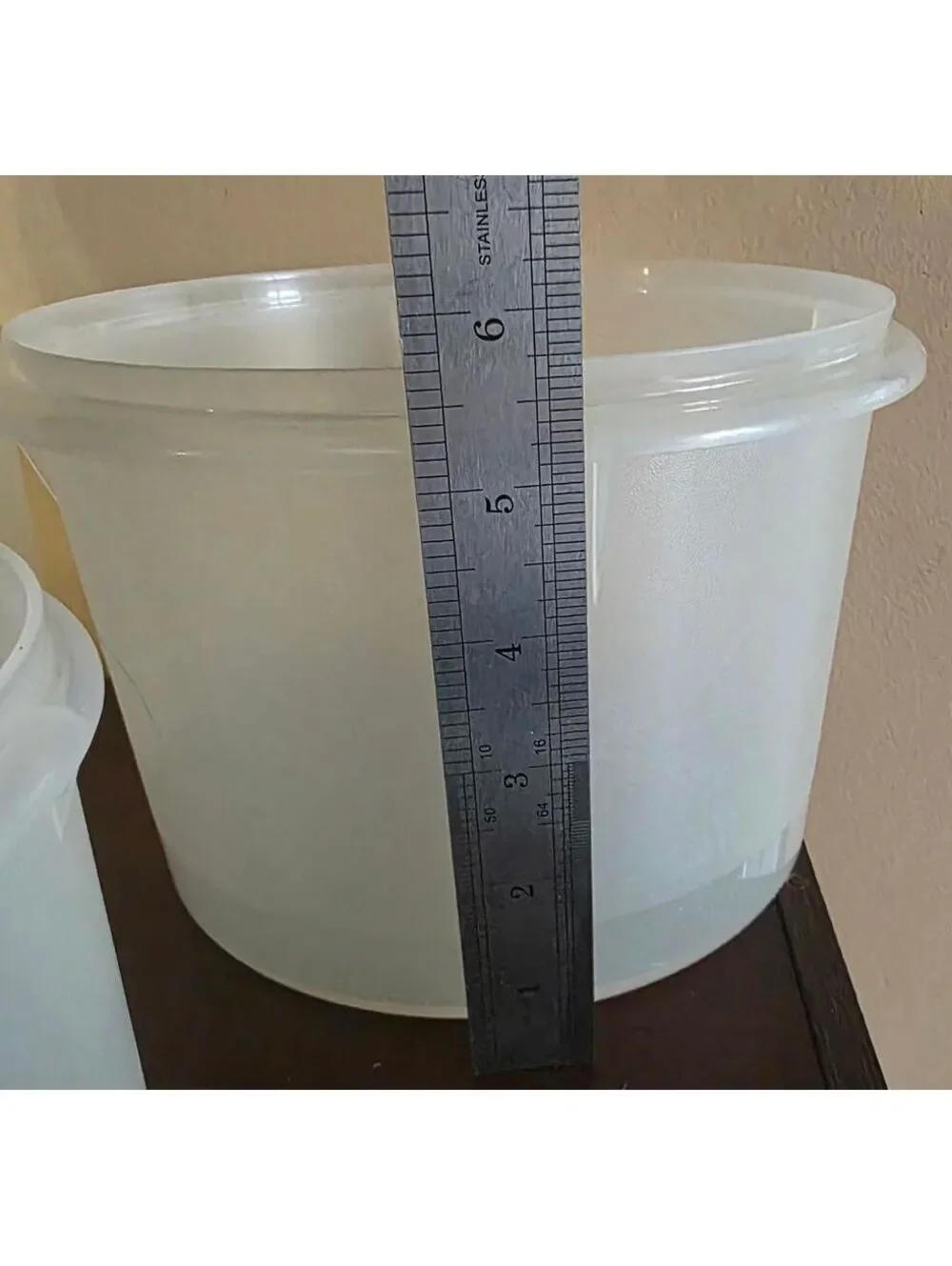 3 Vintage Tupperware Classic Round Canisters Sheer NO Lids
